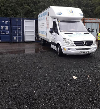 front view of white truck
