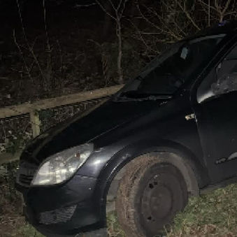 a black car at night
