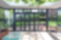 open Bi-fold doors with garden of a house