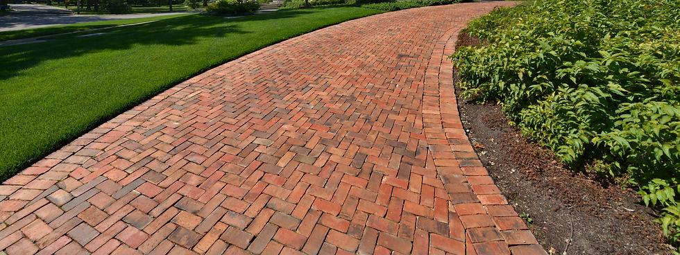 close-up image of block paved driveway