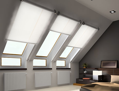 loft roof windows with blinds