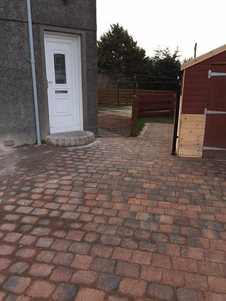 block paved pathway