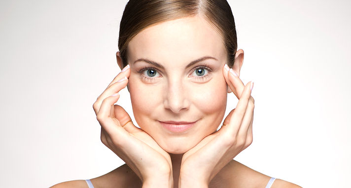 studio shot of a woman's face