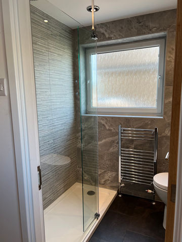 bathroom shower area