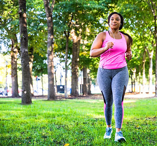 Woman jogging in park