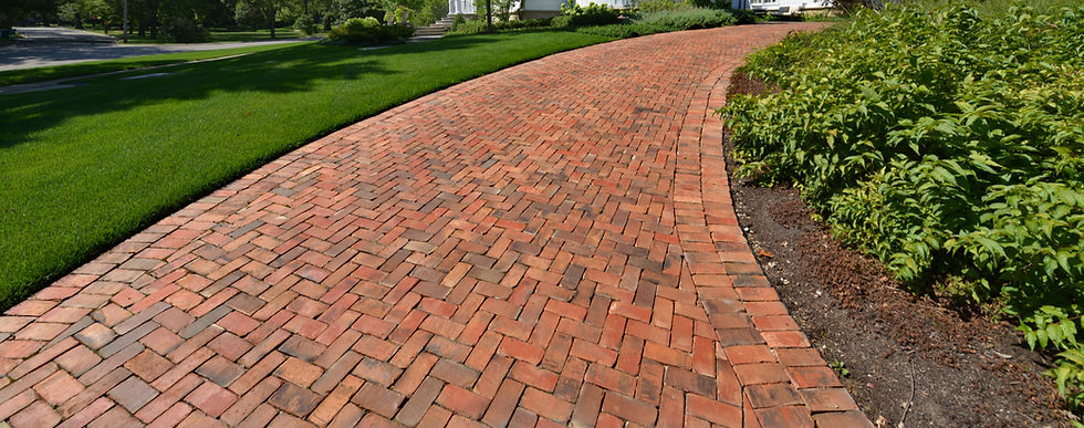 close-up image of block paved driveway