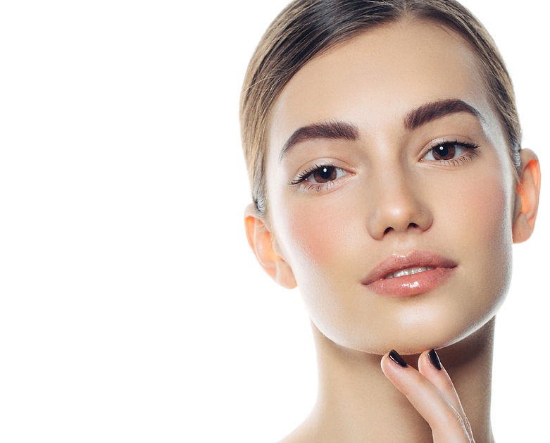 close-up image of woman's face