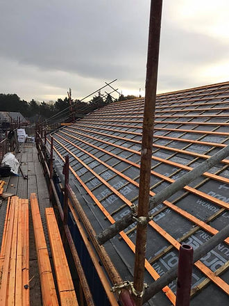 new roof installation in progress