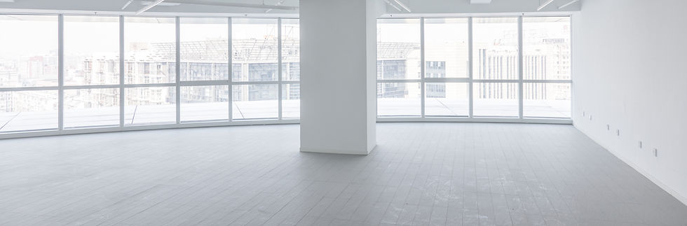 empty commercial area with white walls