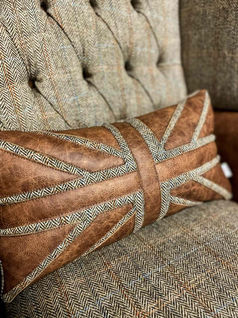 Union jack bespoke tweed cushions
