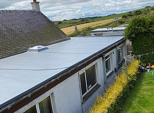 flat roof of a building