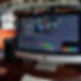 Editing software screen on iMac