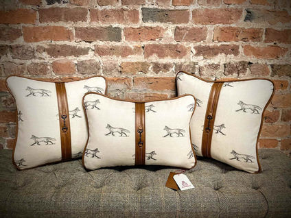 Fox bespoke tweed cushions