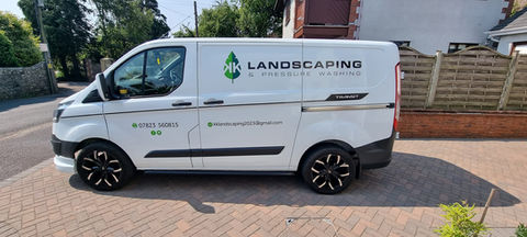 side view of a white van