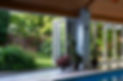 open bi-fold doors and garden area