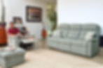 sofa and white wall in living room