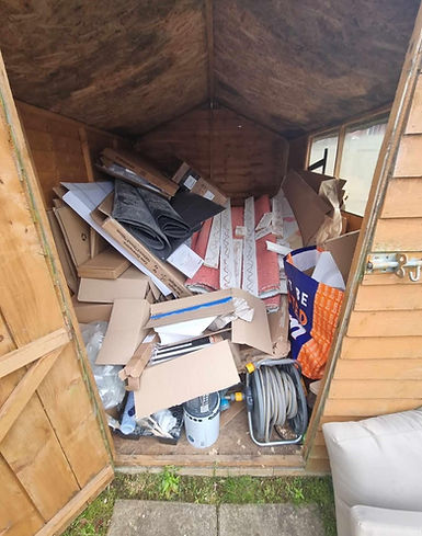 A shed filled with waste
