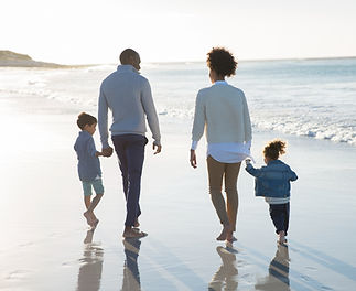 a family on beach