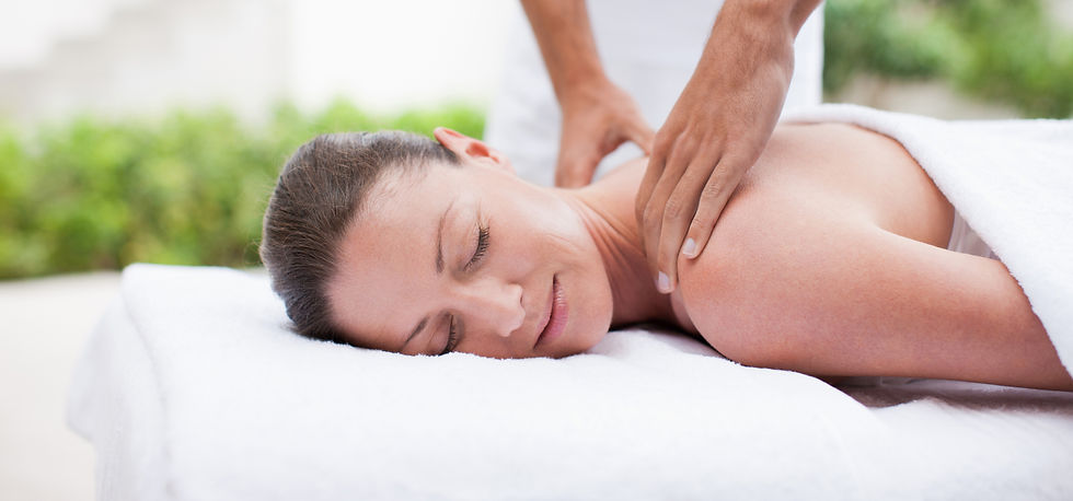 woman receiving massage