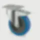 close-up image of blue industrial wheel