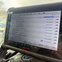 Vehicle diagnostics on a scan tool.