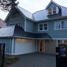 Completed two-story house extension.