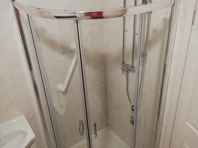 shower area in a bathroom