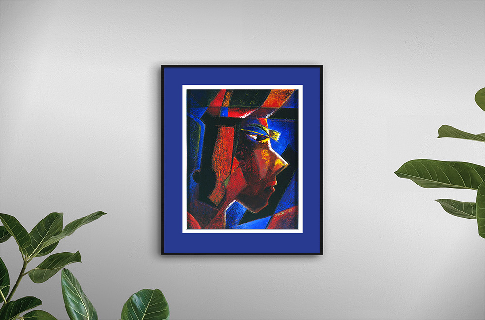 Man By The Tribal Fire - Original Painting