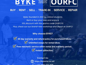 OURFC are proud to partner with Byke Ltd