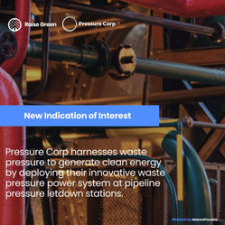 Pressure Corp Launches Crowdfunding Opportunity with Raise Green