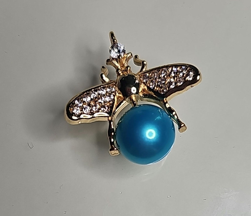 Gold Plated Insect (Bee) +Oyster + chain