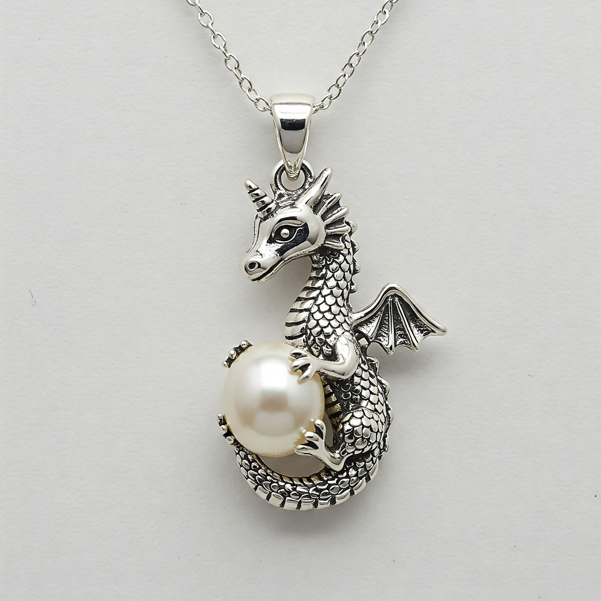 Mystic Pearl Custom Design Dragon 925 Sterling Silver