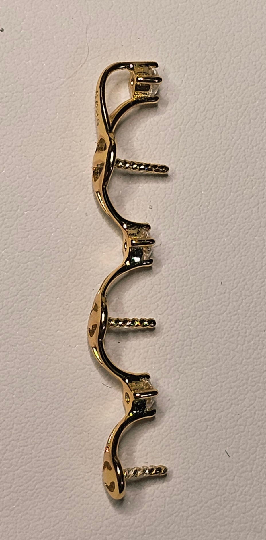 Thumbnail: Three Pearl Drop Sterling Silver Pendant+chain