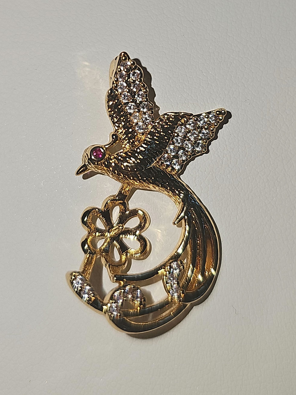 Phoenix Gold Plated Pearl Pendant+chain