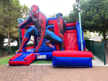 מתקן מתנפח ספיידרמן עם מגלשה