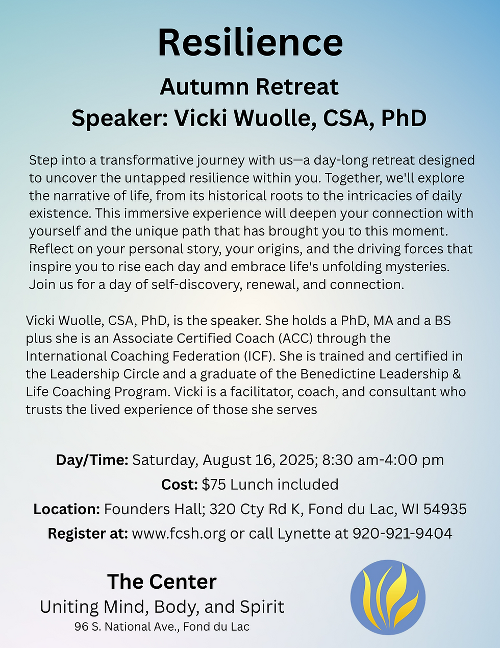 Resilience Retreat With Sister Vicki Wuolle