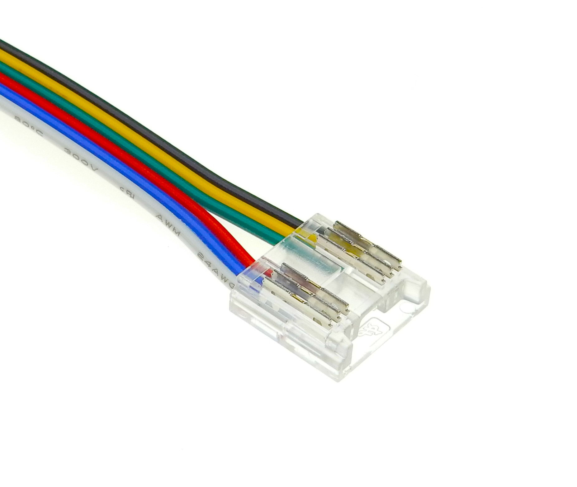 spider126cxb strip-to-wire RGBCCT COB 6-pin connector