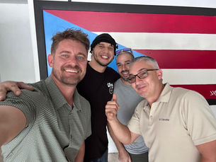 Clay Martin with his team members.