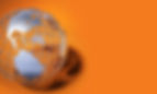 Globe with orange background