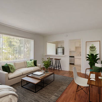 Staged studio