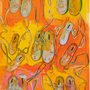 Untitled shoes’ Process_02 Mixed media on paper board 50.8x33(cm) 2022