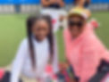 child and parent at family picnic