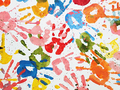 hands kids color art background