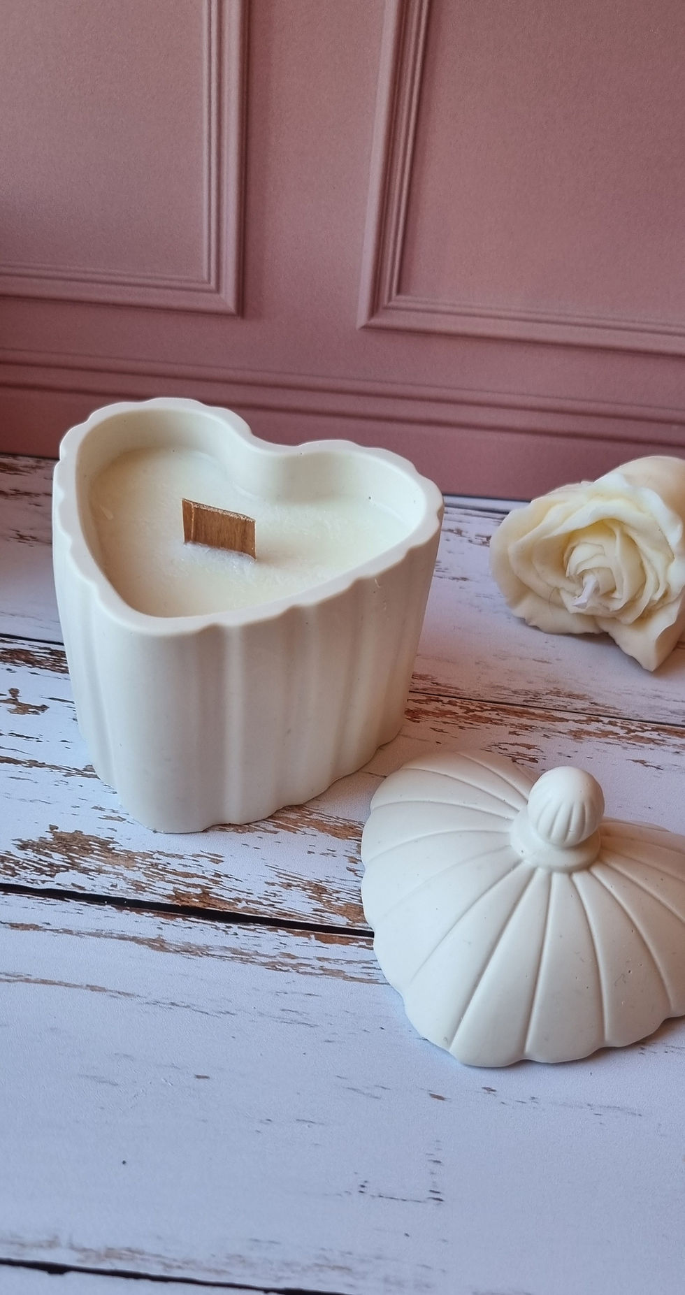 Miniature : Bougie forme coeur saint valentin