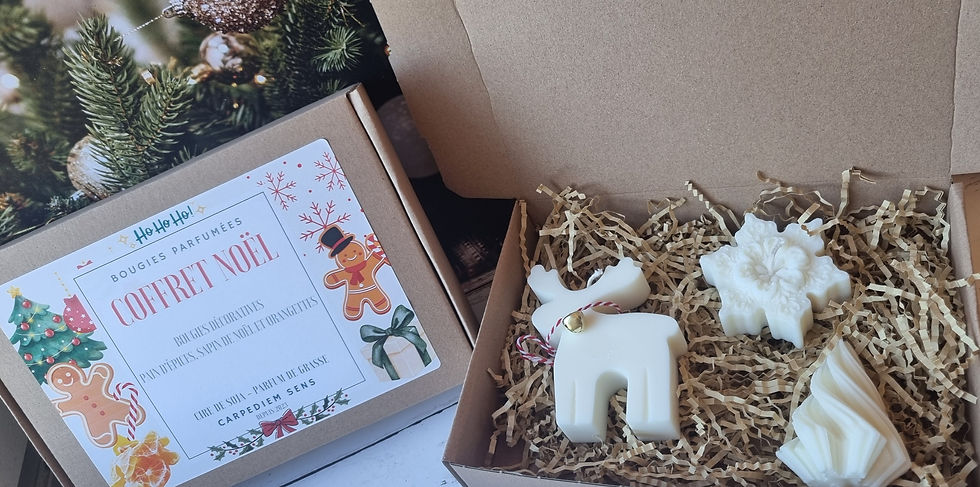 Coffret de bougies de noël décoratives