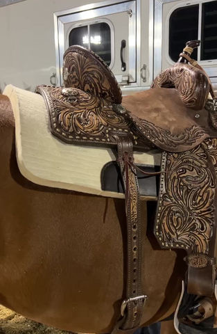 Brittany’s 2023 Custom NFR Saddles by Double J Saddlery