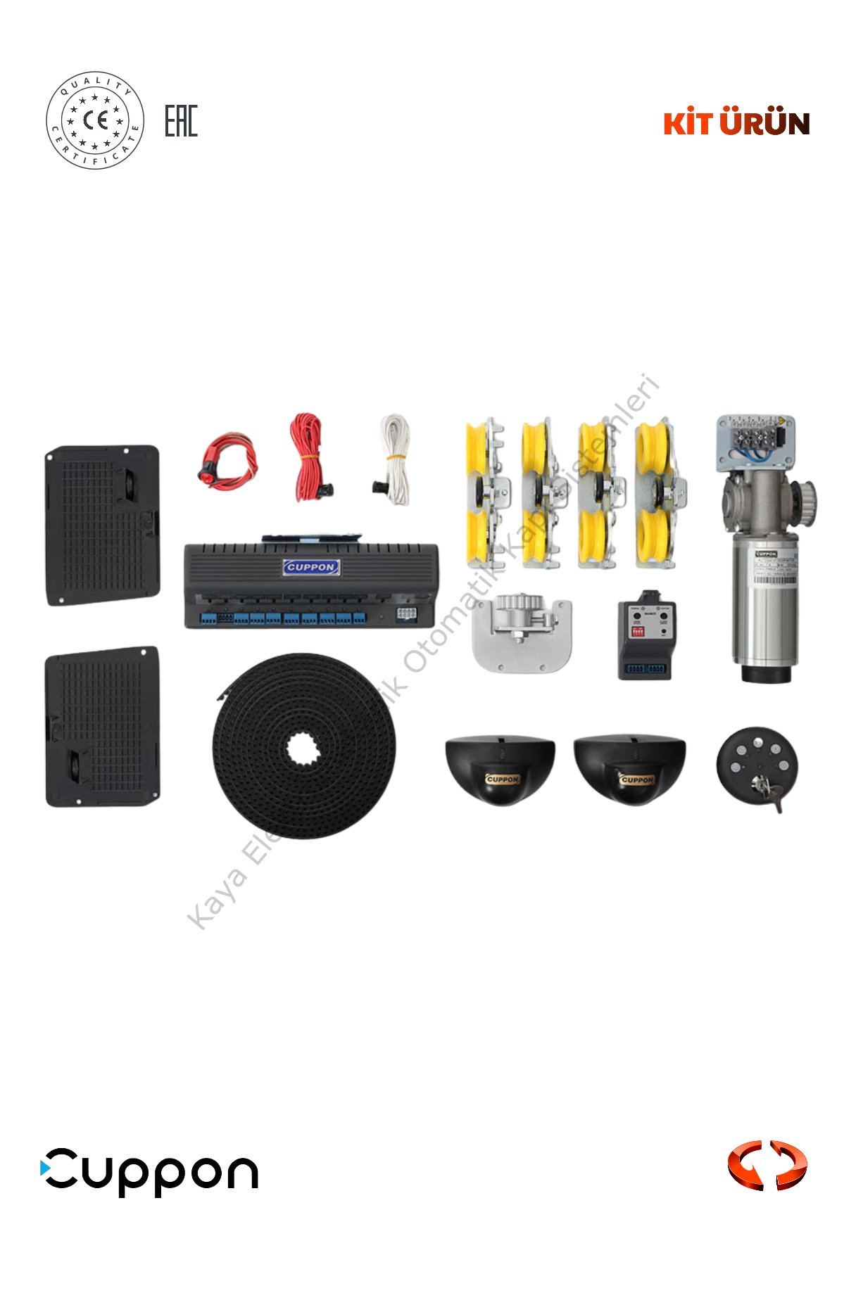 Cuppon CSD250-MAM25 Çift Kanat Fotoselli Kapı Elektronik Bölüm Kit
