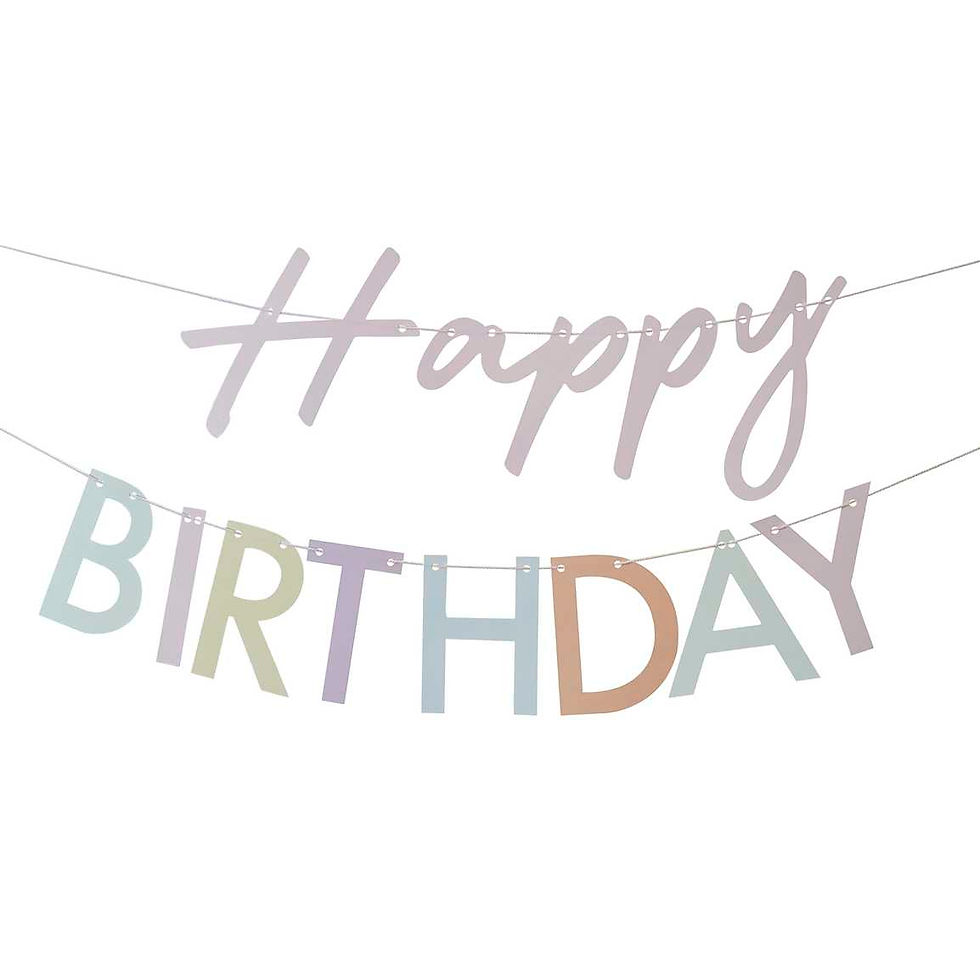 Thumbnail: Pastel Eco Friendly Happy Birthday Banner Bunting