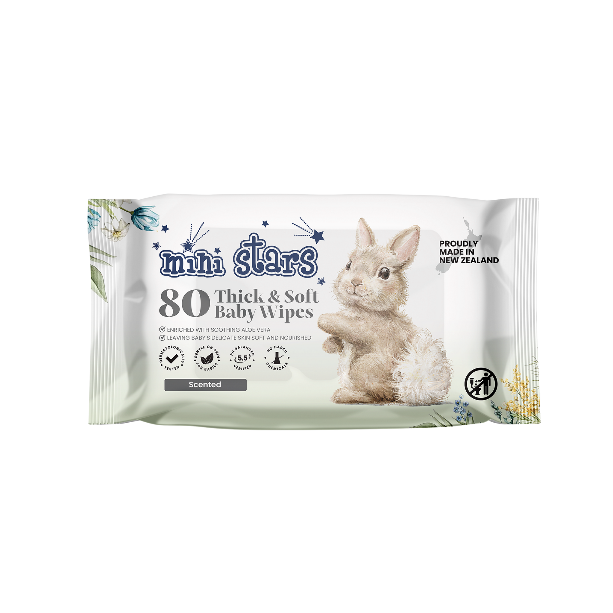 Thick & Soft Baby Wipes 80s (Scented)