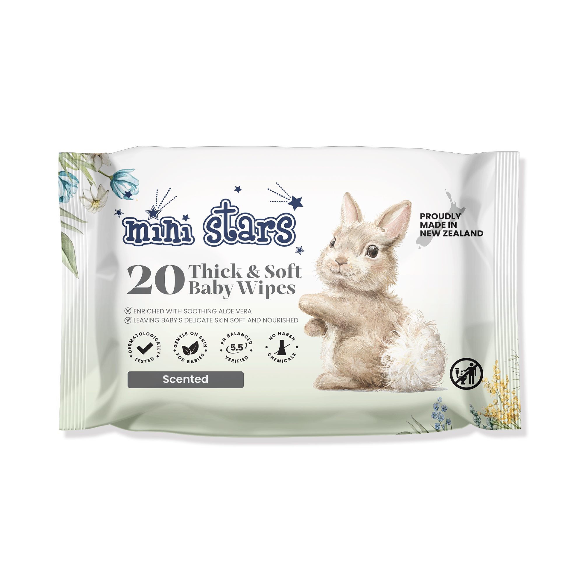 Thick & Soft Baby Wipes 20s (Scented)